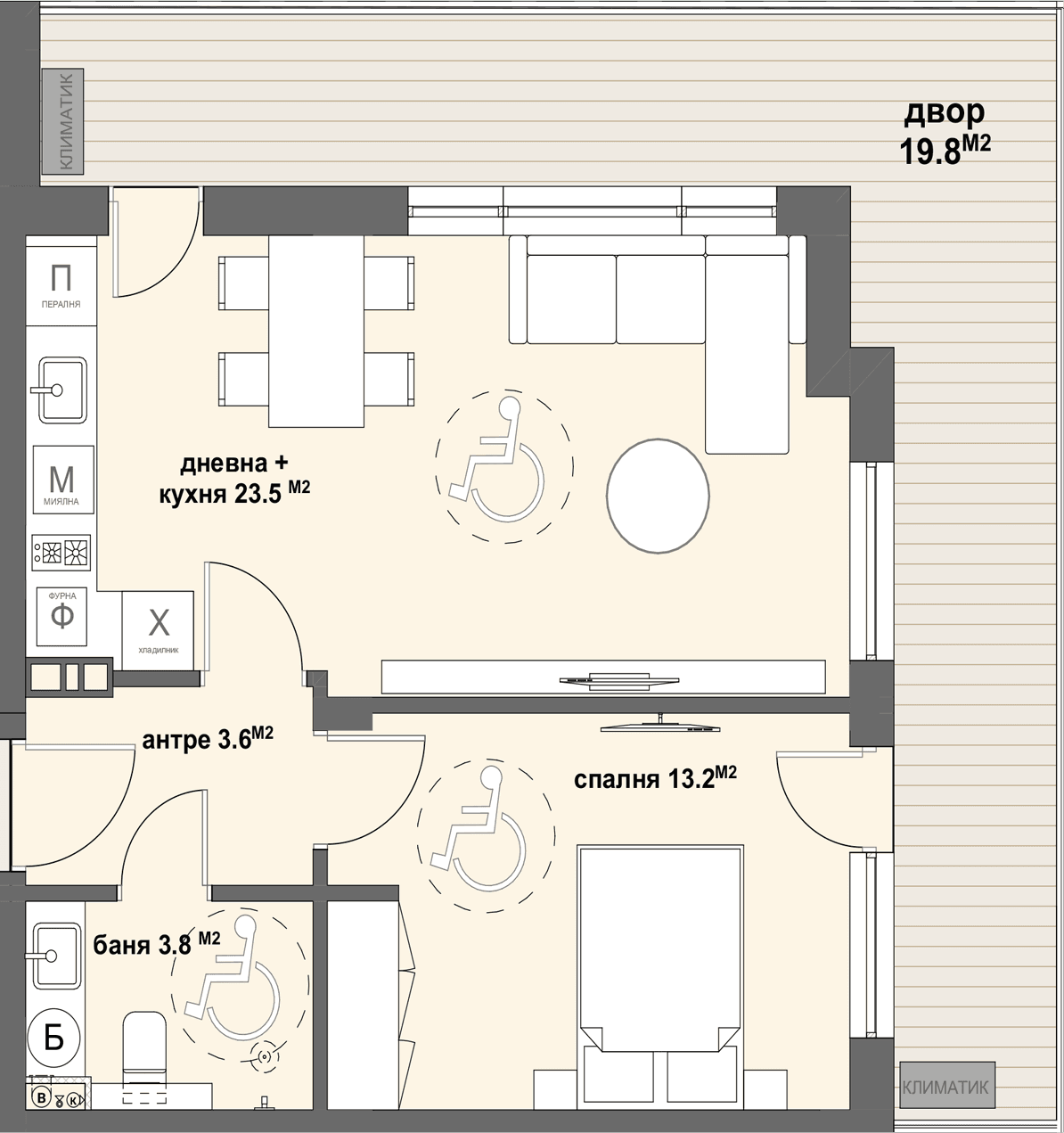 Apartment №01- с прилежаща зелена градина  от 89 м2-graphic