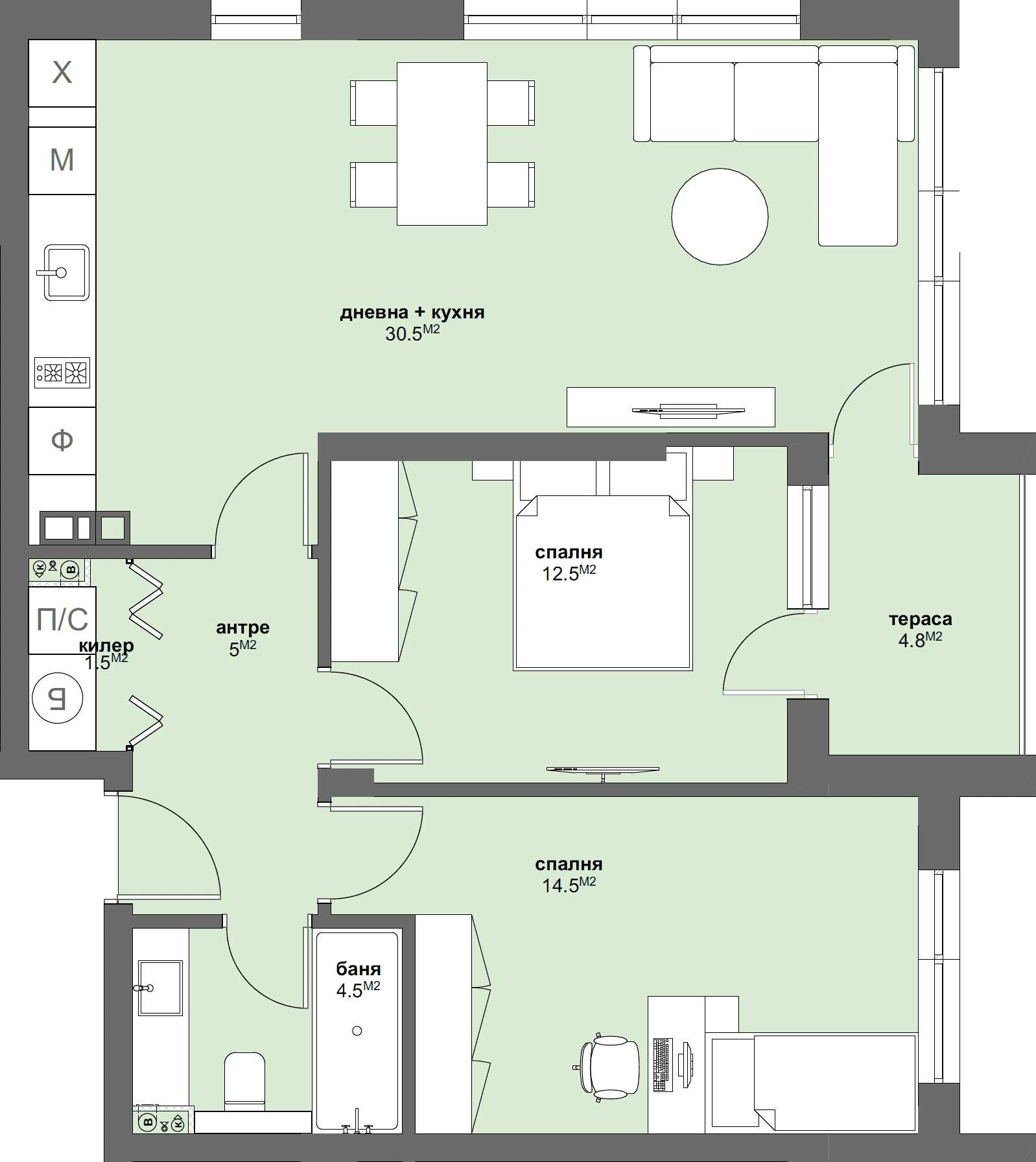 Апартамент № В12-graphic
