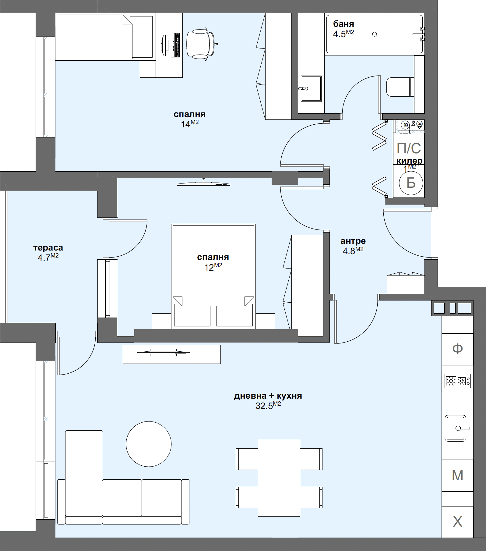 Апартамент № Г18-graphic