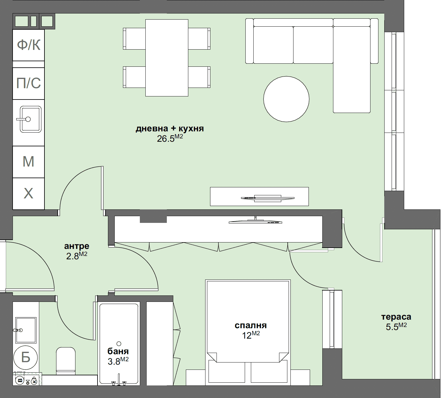 Апартамент № А12-graphic