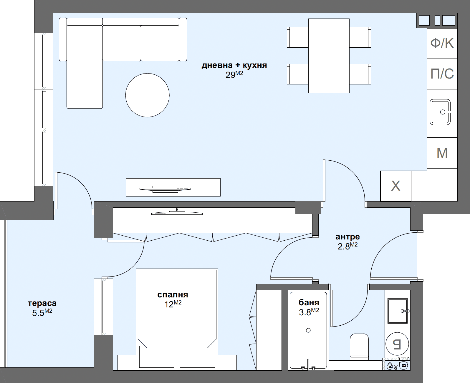Апартамент № А25-graphic