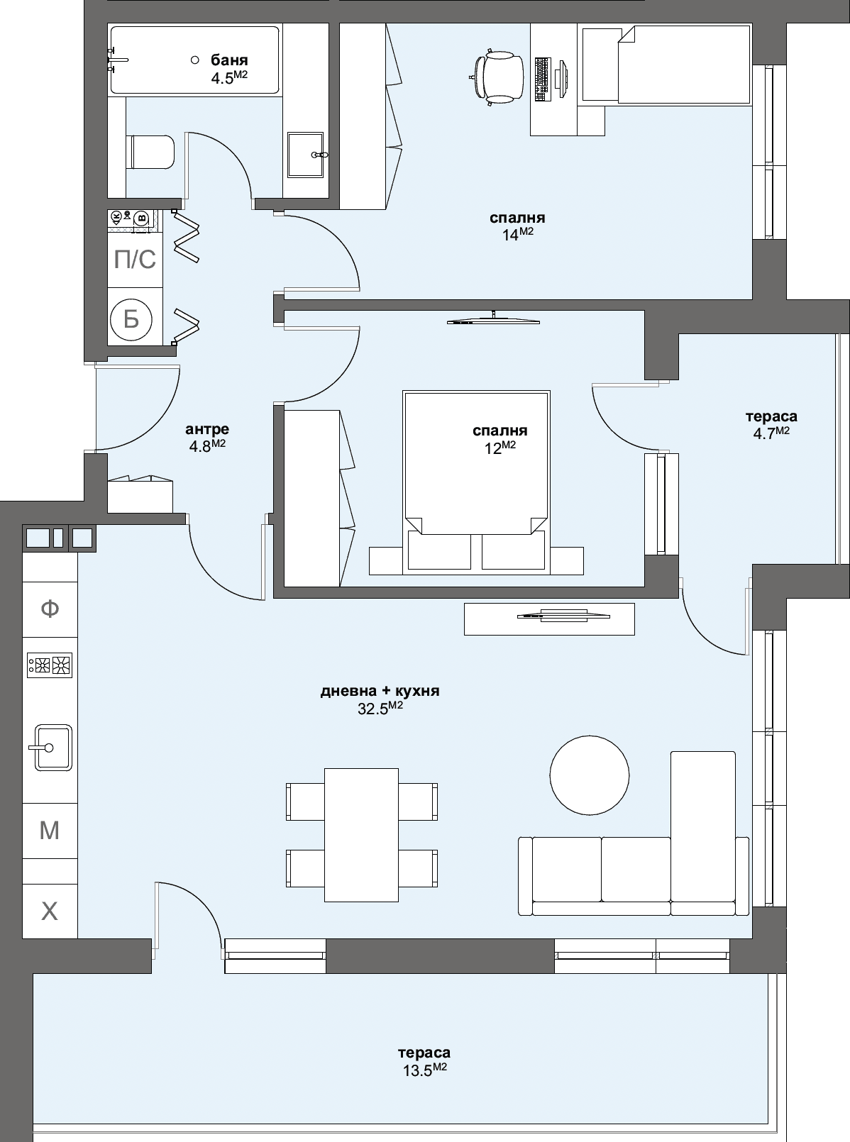 Апартамент № А69-graphic