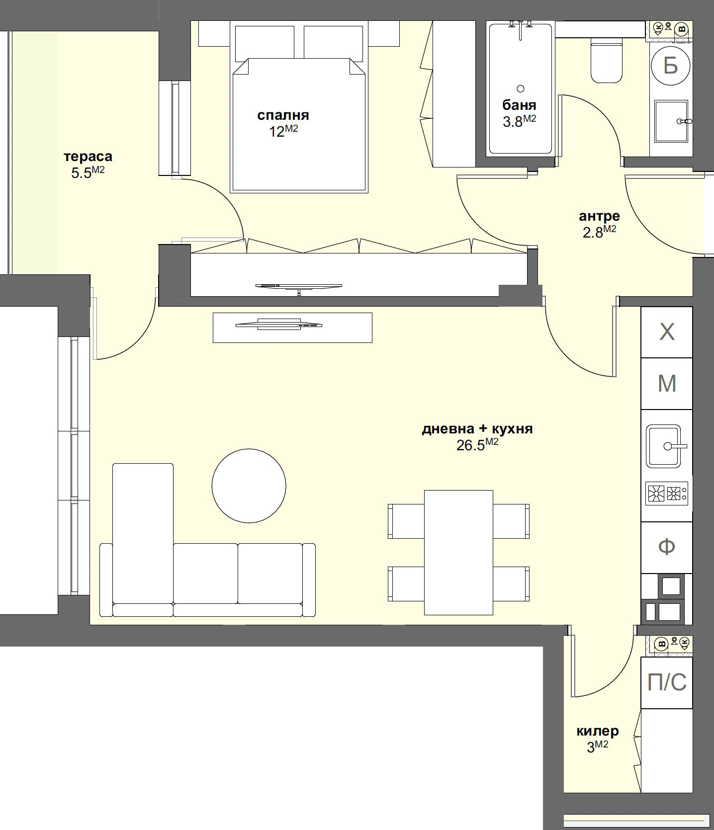 Апартамент № Б7-graphic