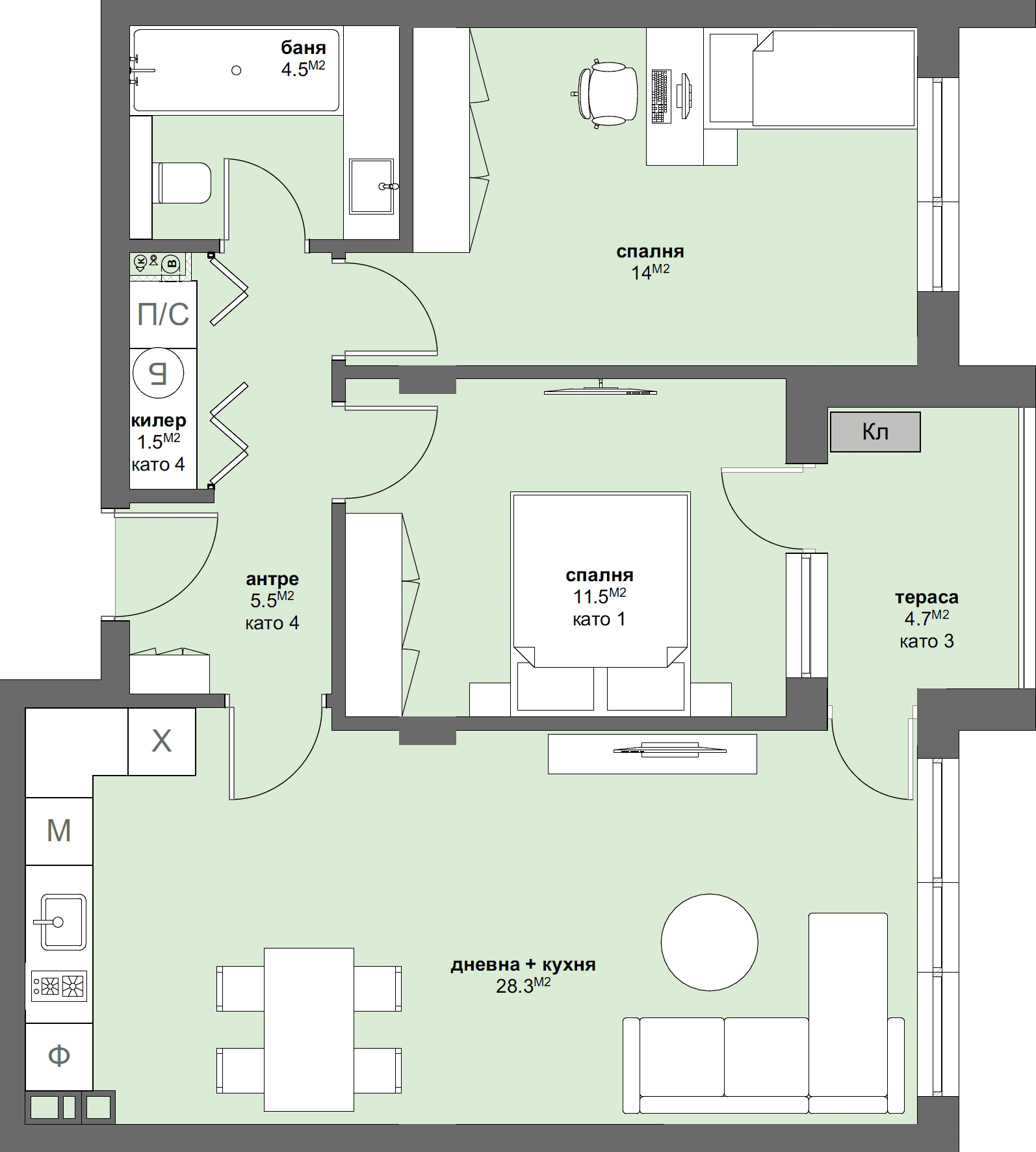 Апартамент № Б11-graphic