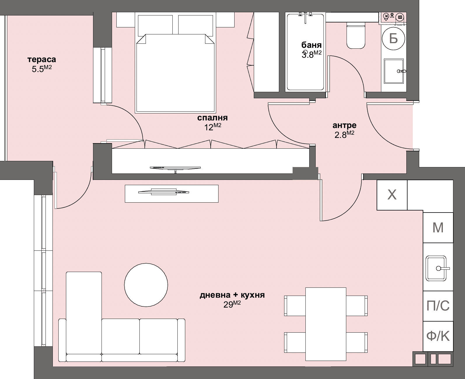 Апартамент № Б12-graphic
