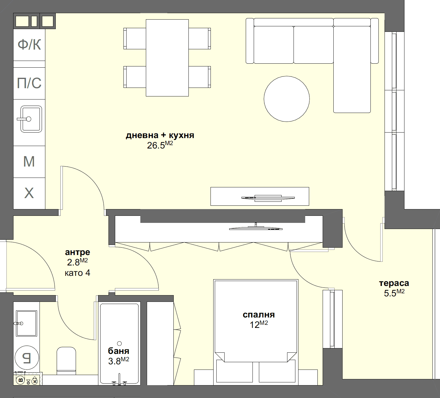 Апартамент № Б26-graphic