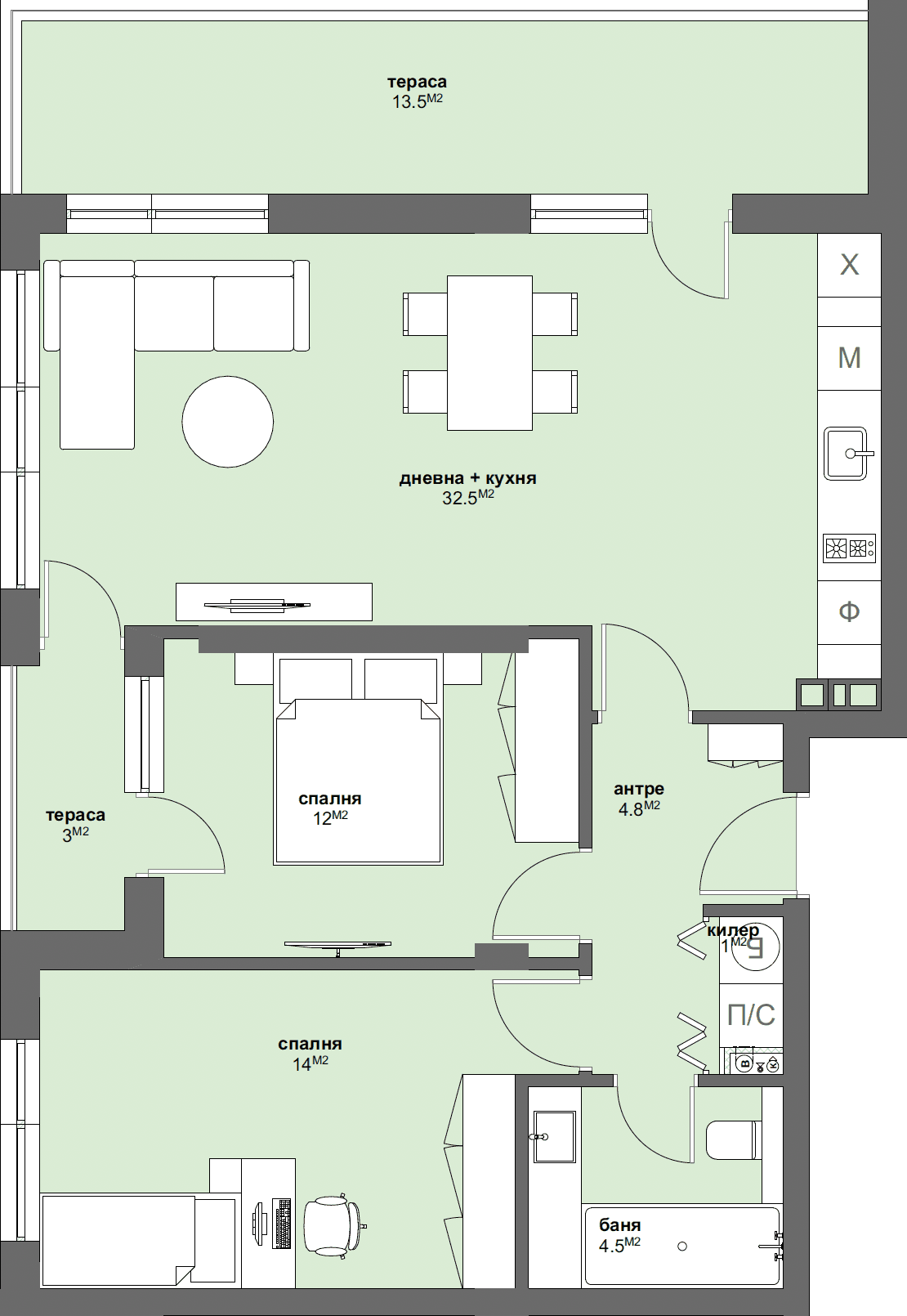 Апартамент № В27-graphic
