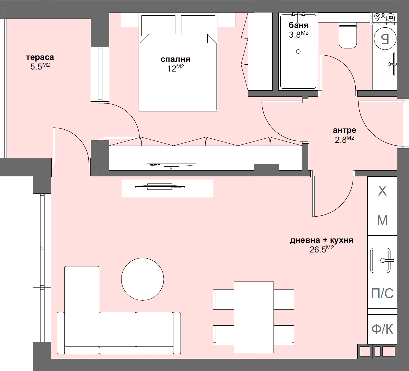 Апартамент № В50-graphic