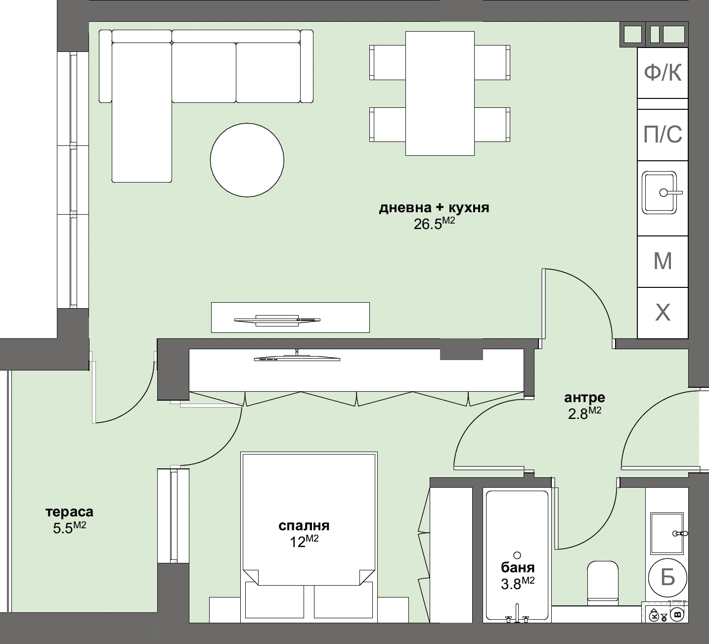 Апартамент № Г19-graphic