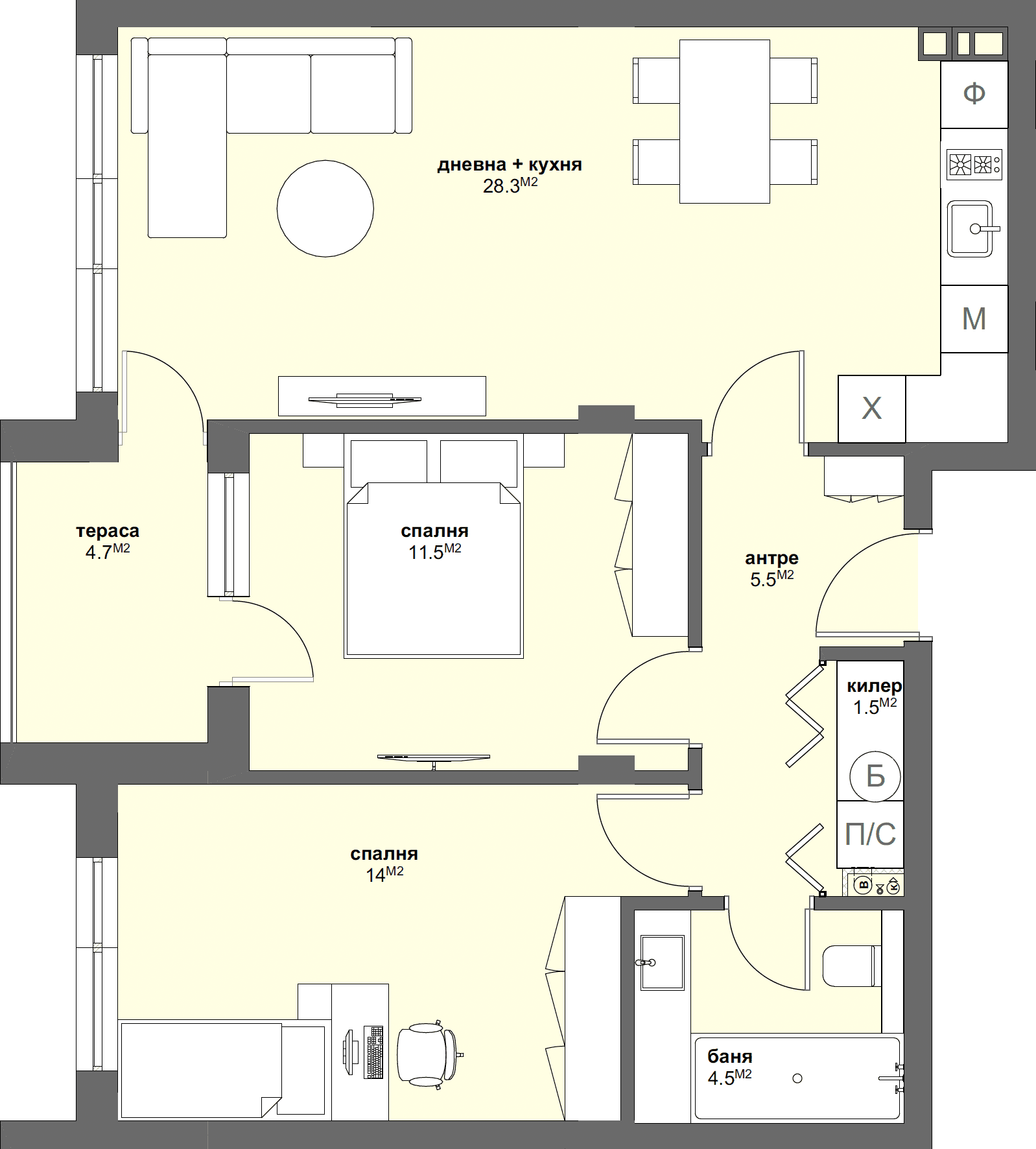 Апартамент № Г29-graphic