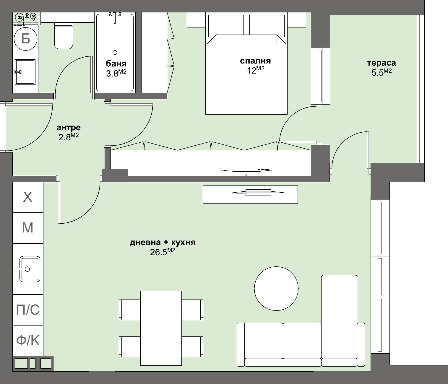 Апартамент № Г39-graphic