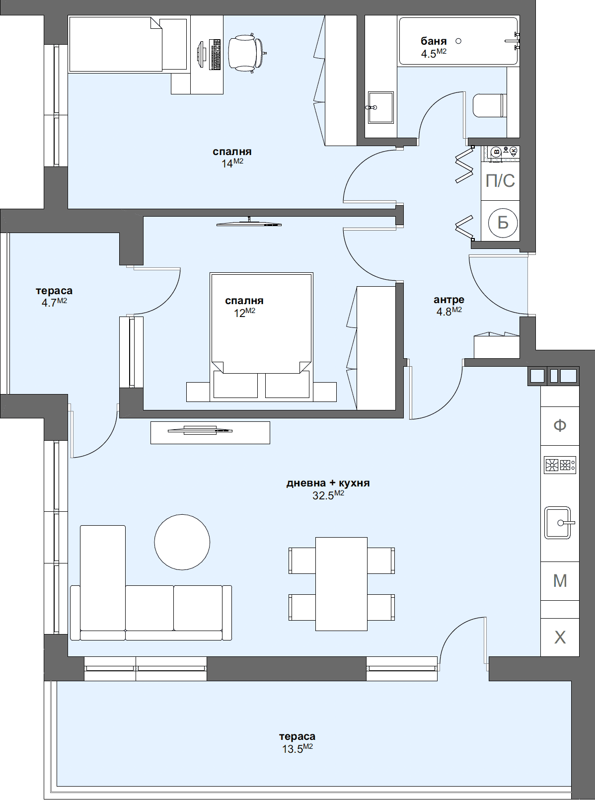 Апартамент № Г58-graphic